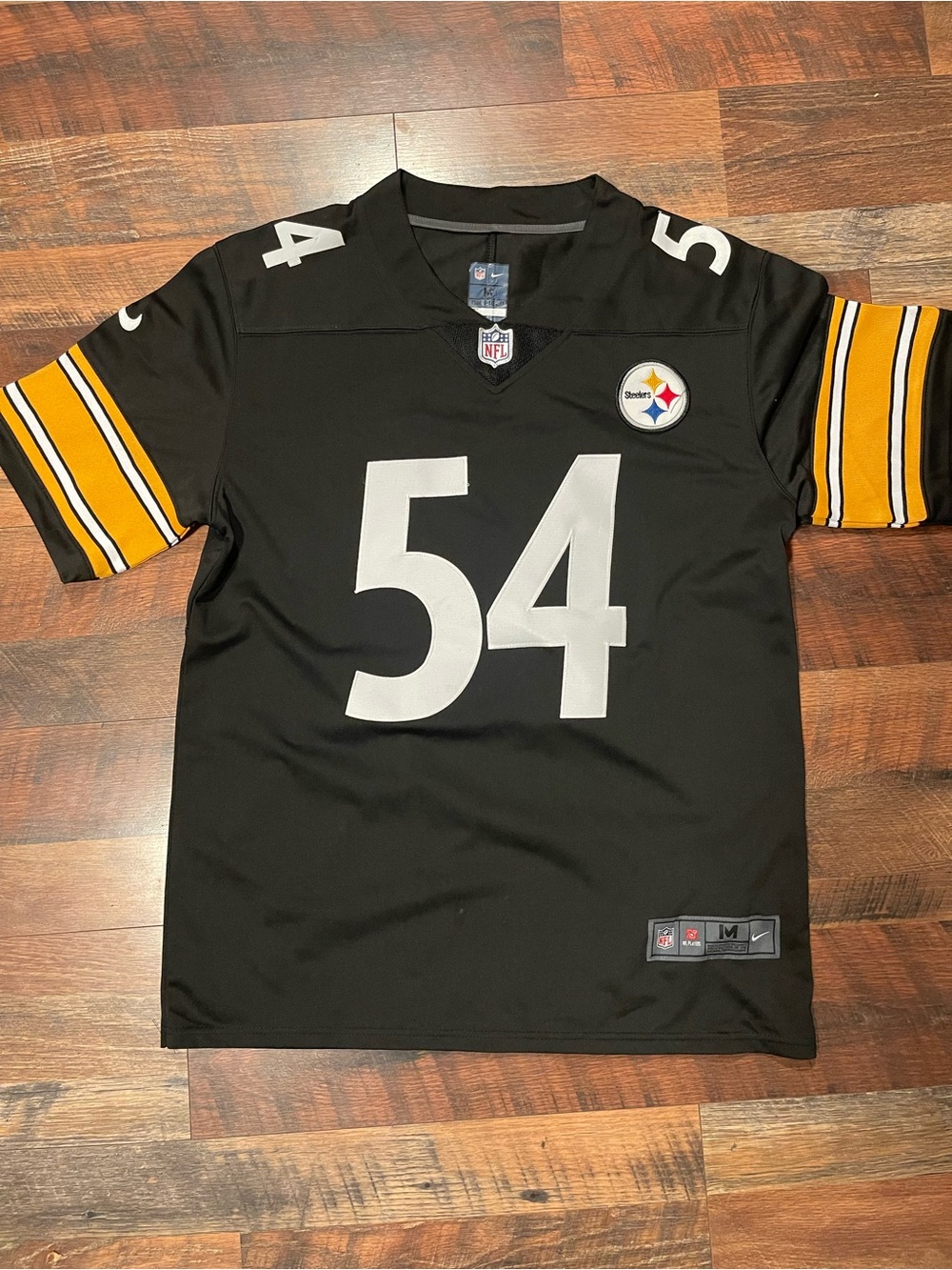 Nike NFL Pittsburgh Steelers Frazier #54 Black and Gold Men’s Jersey